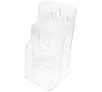 GLEAVI Porte-brochures Mural Transparent en Acrylique, 2 Niveaux A6, Porte-documents Multifonction pour Bureau, Organisateur de Brochures et Porte-flyers Mural pour Classement