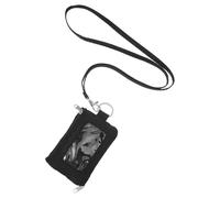 GLEAVI Porte-Cartes RFID Noir 12 X 7,5 X 1,5 Cm avec Fermeture Éclair Sécurisée et Fenêtre D'identification, Porte-clés Porte-Cartes Compact avec Cordon Amovible, pour Transports