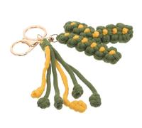 GLEAVI Porte-Clés Tissé Main Lettre Alphabet Pendentif Marguerite Accessoire Décoratif pour Femmes et Filles Porte-Clés Lettre Fleur Tissée Présent Original pour Paquet et Clés