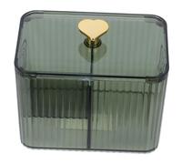 GLEAVI Porte-Coton avec Compartiments Séparés pour Le Rangement du Maquillage, Organiseur De Vanité pour Rouges À Lèvres, Cotons-tiges Accessoires De Salle De Bain