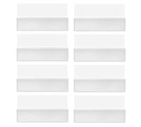 GLEAVI Porte-étiquettes en Plastique Transparentes Adhésives, 60 Pochettes 60 Fiches Blanches, Résistantes et Imperméables pour Organisation D’entrepôt, Tri de Bureau et Étiquetage