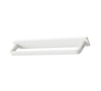 GLEAVI Porte Serviette Mural Design Contemporain Blanc, Mécanisme Coulissant en ABS Élégante Barre à Serviettes Rangement Pratique pour Salle de Bain Cuisine