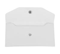 GLEAVI Portefeuille D'argenté Minimaliste pour Femmes en PU Blanc Fermeture Sécurisée, Rangement Polyvalent Mariages Gestion du Budget