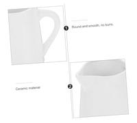 GLEAVI Pot à Lait Céramique Blanche avec Bec Verseur Spécial pour Crèmes Sirop Chaud et Sauces et Polyvalent pour Café Thé et Repas à