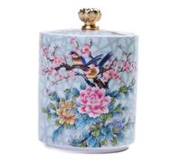 GLEAVI Pot Céramique Délicat pour Rangement Thé Boîte à Thé Chinoise avec Motifs Floraux Petit Pot de Stockage Alimentaire Sûr et Décoratif pour Maison