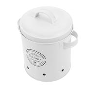 GLEAVI Pot De Conservation D'ail Et Oignons Blanc En Fer Forgé, Bac De Stockage Pour Pommes De Terre, Récipient Solide Multifonction Cuisine Familiale, Stockage Hygiénique Et Gain De Place (