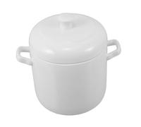 GLEAVI Pot Porcelaine Blanche avec Double Couvercle Cocotte Céramique avec Poignées pour Cuisson et Plats Mijotés Maison ou Au Restaurant