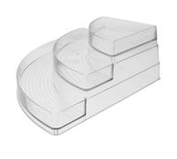 GLEAVI Présentoir en Acrylique Transparent 3 Niveaux 36x26x10 Cm Organisateur Multifonction pour Vernis à Ongles Maquillage Et Parfums Rangement Bureau Élégant