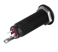 GLEAVI Prise Jack Guitare Électrique Compacte en Métal Noir, Pièce de Rechange pour Basse Connecteur D'embout, pour Accessoires de Guitare