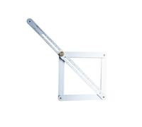 GLEAVI Règle D’Angle Combinée en Alliage D’Aluminium Argenté Outil de Mesure Diagonale Multifonction Grosse Taille Ensemble de Rapporteurs pour Travaux de Charpenterie et