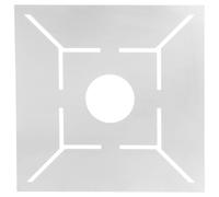 GLEAVI Règle de Mesure Multifonction pour Siphon de Sol 20x20 Cm en Acier Inoxydable 50 Trous, Outil de Positionnement Précis pour Carrelage et Travaux de Salle de Bain, Équerre