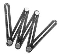 GLEAVI Règle de Positionnement du Poinçon à Six Volets Localisateur de Poinçonnage en Plastique Solide Guide de Perçage Précis pour Carrelage et Travail du Bois Outil Multifonctionnel