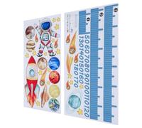 GLEAVI Règle Murale de Croissance en Pvc pour Garçon et Filles Stickers Muraux Thème Espace et Astronaute, Résistant à L'usure, Décoration Amusante pour Chambre D'garçon et Filles