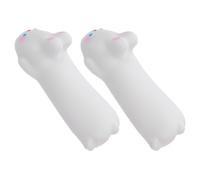 GLEAVI Repose-poignets pour Souris de Bureau 2 Pièces en Polyuréthane et Résine, Antidérapant, Motif Lapin Blanc, Accessoire Ergonomique pour Jeux et Travail, Tapis Souris Confortable