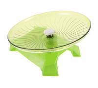 GLEAVI Roue d'exercice Silencieuse pour Hamster 24 CM Soucoupe Volante en Plastique Couleur Vert Matcha d'Activité pour Petits Animaux comme Gerbilles Chinchillas et Souris