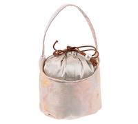 GLEAVI Sac de Rangement pour Thé Kung Fu Tissu avec Cordon de Serrage Protection Isolante Beige Organiseur Portable pour Petit Service à Thé pour Voyage et Usage Extérieur