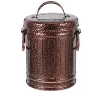 GLEAVI Seau à Cendres en Fer Galvanisé avec Couvercle, Mini Cendrier Rétro en Métal, Compact et Portable pour Intérieur et Extérieur, Cendrier D'intérieur et D'extérieur pour Maison,