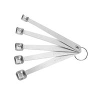 GLEAVI Set de Cuillères à Mesurer Acier Inoxydable Cuillères Carrées pour Cuisine Ustensiles de Cuisson Polyvalents Suspension pour Sel Farine Épices Huile Ketchup