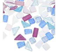 GLEAVI Set de Pièces de Vitrail en Verre pour Loisirs Créatifs, Style Cathédrale, Non Fragile, pour Décoration Intérieure et Artisanat Maison
