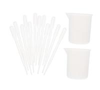 GLEAVI Set de Tasses à Mesurer Graduées et Pipettes Transparentes pour DIY avec Accessoires de Bricolage Kit Pratique pour Mesure Précise des Laboratoire et Loisirs