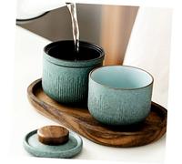 GLEAVI Set de Thé Céramique Portable avec Filtre Tasse de Voyage Céramique pour Thé Noir et Vert Infuseur Intégré Design Élégant et Isolant Thermique pour Usage Extérieur et Cadeau