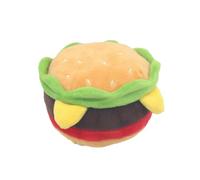 GLEAVI Sonore pour Chien en Peluche Hamburger, à Mâcher et Saisir | Peluche Pp Coton, Forme Hamburger, pour Chien et Animal de Compagnie, Réduit les Comportements Destructeurs