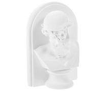 GLEAVI Statuette Décorative Poséidon en Résine Blanche, Design Artistique