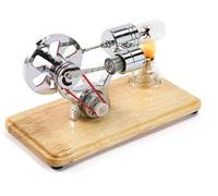GLEAVI Stirling Kit de moteur à vapeur avec générateur LED coloré Modèle | Construisez un modèle de moteur à vapeur fonctionnel avec des couleurs - un kit scientifique attrayant pour l'apprentissage
