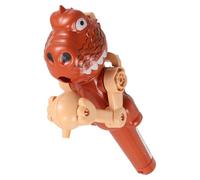 GLEAVI Support de Dinosaure Robot Porte-Sucettes en Plastique, pour Garçon et Filles Boîte de Sucettes Saveur Fruitée, Couleur Marron