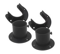 GLEAVI Support de Tringle à Bride en Acier Inoxydable Lot de 4 Antirouille Robuste pour Penderie Utilisation Salle de Bain la Cuisine Chambre