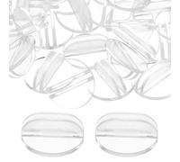 GLEAVI Support pour Cartes de Visite Rond Transparent Lot de 50 Porte-Cartes en Plastique 24X10 MM Adapté à L'Exposition en Entreprise