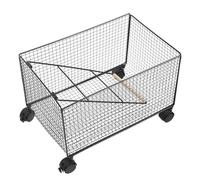 GLEAVI Support pour Haltères de Fitness à Roulettes, Étagère Multifonction pour Équipements Sportifs et Tapis de Yoga, Rack de Rangement Moyen Noir pour Salle de Sport à Domicile,