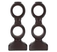 GLEAVI Supports Doubles en Bois 35 MM pour Tringle à Rideaux, Fixation Murale Stable Lot de 2, Compatibles Rideaux Lourds pour Chambre et Salle de Bain