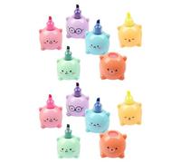 GLEAVI Surligneur Fluorescent Multifonction D’ours Mignon, Lot de 2 Sets de Mini Marque-pages Compacts, Accessoire Scolaire pour Scrapbooking, Notes et Dessin - Stylo Marqueur Petit