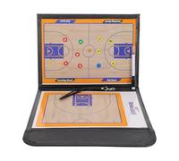 GLEAVI Tableau d'entraînement de basketball pliable 3 volets en PU solide tableau blanc effaçable à sec multicolore pour entraîneur équipement portable pour match et entraînement