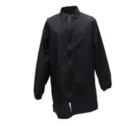 GLEAVI Tablier de Travail pour Toilettage d’Animaux Uniforme de Travail Hospitalier Imperméable et Antistatique Manches Longues Fermeture Éclair Couleur Noire Taille XL Adapté aux
