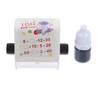 GLEAVI Tampon à Rouleau Mathématique pour Élèves Tampon Pédagogique pour Addition et Soustraction Jusqu’à 100 en Polypropylène Réutilisable pour Cahier D’exercices Scolaires