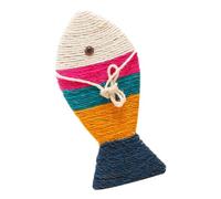 GLEAVI Tapis à Griffer Prévient Griffures Meubles pour Chat en Carton Forme Poisson Coloré Rayé et Stimule L’Attention du Chat Vie Quotidienne