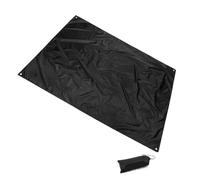 GLEAVI Tapis de Camping Multifonction en Tissu Imperméable Noir Pare-Vent pour Camping et Plage, Tapis de Randonnée Léger et Résistant la Décoloration