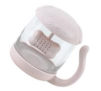 GLEAVI Tasse à Thé Verre avec Infuseur Motif Chien Résistance Chaud Froid Poignée Queue de Chien Filtre Intégré pour Infusion Pratique