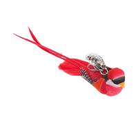 GLEAVI Tête de Remplacement pour Bâtonnet à Chat avec Oiseau à Plumage et Clochette, en Peluche Rouge Facile à Contrôler pour Jeu Intérieur de Chat
