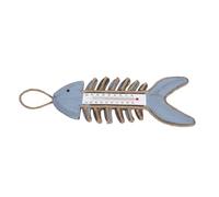 GLEAVI Thermomètre mural : thermomètre en forme d'arête de poisson, jauge de température murale pour décoration intérieure et extérieure, maison, jardin, bureau