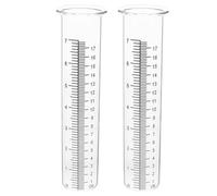 GLEAVI Tube 2 Pièces de Remplacement en Plastique pour Pluviomètre 7 Pouces | Jardin et Pelouse, Format Test Tube, Pratique pour Mesurer L’eau Pluie