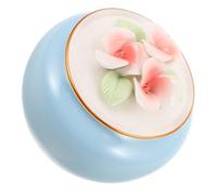 GLEAVI Urne Funéraire pour Animaux en Céramique Bleue Petite Urne pour Cendres de Chat et Chien Boîte Hermétique Multifonctionnelle pour Souvenirs Dents et Poils pour Commémoration