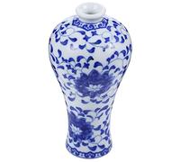 GLEAVI Vase Décoratif Mini en Céramique Bleu Blanc, Petit Vase à Fleurs Séchées Fait Main, Accessoire Déco Maison pour Salon et Bureau, Art Traditionnel Chinois, Modèle 9