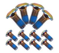 GLEAVI Vis de Vélo en Acier Titane M5X10 MM Boîte de 12 Vis Colorées pour Plaquettes de Frein à Disque Compatible VTT Route Électrique et Tout-Terrain Résistance à la Corrosion et