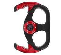 GLEAVI Volant de Course Automobile Rouge 320 MM en Polyuréthane Antidérapant Compatible Voiturettes de Golf et Simulateurs de Conduite pour Expérience de Pilotage Immersive