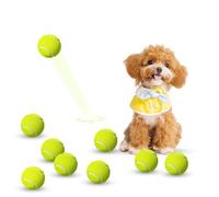GLECTG Lot de 9 mini balles de tennis de 5,1 cm pour petits chiens, jouets interactifs pour chien pour entraînement et exercice, compatible avec les lanceurs de balles pour chien de 5,1 cm