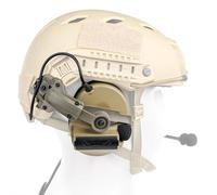 GLECTICAL Comta II Casque tactique avec adaptateur de rail d'arc, support de casque rotatif multi-angle, casque de prise de son, avec U94 PTT Kenwood 2 broches pour casque de rail d'arc, chasse, tir