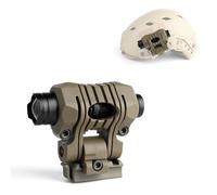 GLECTICAL Lampe de Poche Tactique pour Casque, 120Lumens Mini Lampe Torch | Forte/Douce/Stroboscopique pour Casque à Arc Rail Courbe,Bronzé